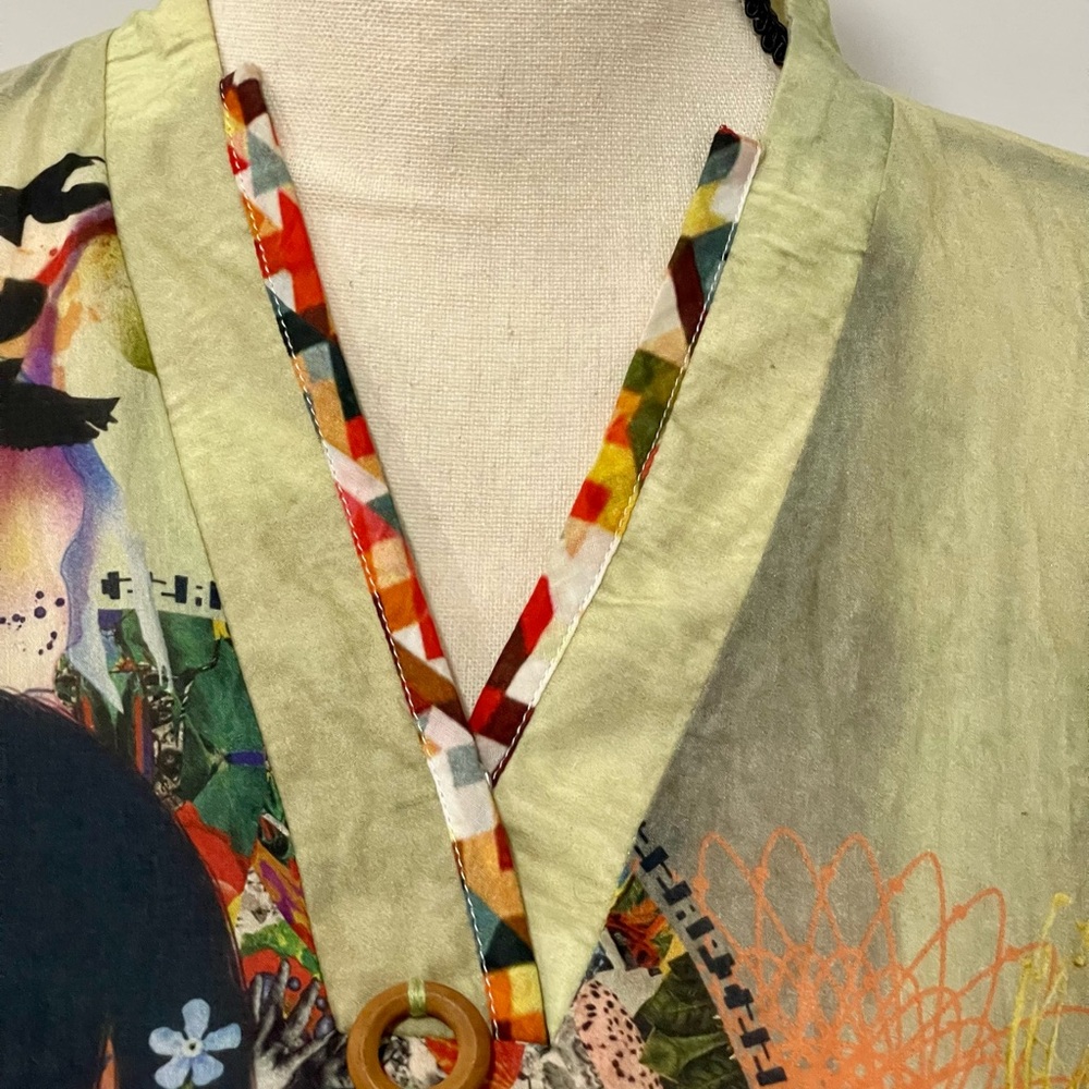 Pakistani Indian Womens Kurta/ Kurti/ Shirt Sapph… - image 3